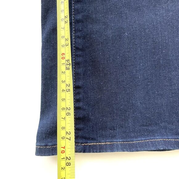 Levis Denim Women’s Curvy Bootcut Jeans Mid Rise Dark Blue Stretch - Picture 10 of 12